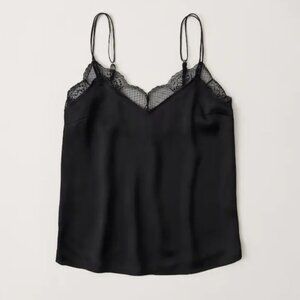 A&F Lace Trim Double Strap Cami